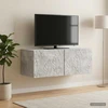 TV staliukas Sieninė TV spintelė 98 x 31 cm Betono pilka Apdirbta mediena