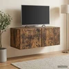 TV staliukas Sieninė TV spintelė 98 x 31 cm Dūminio ąžuolo Apdirbta mediena