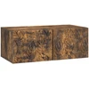 TV staliukas Sieninė TV spintelė 98 x 31 cm Dūminio ąžuolo Apdirbta mediena