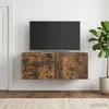 TV staliukas Sieninė TV spintelė 98 x 31 cm Dūminio ąžuolo Apdirbta mediena