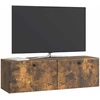 TV staliukas Sieninė TV spintelė 98 x 31 x 30 cm Dūminio ąžuolo