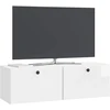 TV staliukas Sieninė TV spintelė 98 x 31 x 30 cm Itin blizgi balta