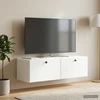 TV staliukas Sieninė TV spintelė 98 x 41 x 30 cm Balta Apdirbta mediena
