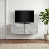 TV staliukas Sieninė TV spintelė 98 x 41 x 30 cm Betono pilka