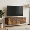 TV staliukas Sieninė TV spintelė 98 x 41 x 30 cm Dūminio ąžuolo