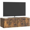 TV staliukas Sieninė TV spintelė 98 x 41 x 30 cm Dūminio ąžuolo