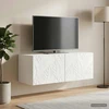 TV staliukas Sieninė TV spintelė 98 x 41 x 30 cm Itin blizgi balta