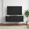 TV staliukas Sieninė TV spintelė 98 x 41 x 30 cm Juoda Apdirbta mediena