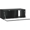 TV staliukas Sieninė TV spintelė 98 x 41 x 30 cm Juoda Apdirbta mediena