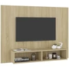 TV staliukas Sieninė TV spintelė, ąžuolo, 120x23,5x90cm, apdirbta mediena