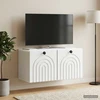 TV staliukas Sieninė TV spintelė Balta 59,5 x 31 x 30 cm Apdirbta mediena