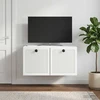 TV staliukas Sieninė TV spintelė Balta 59,5 x 41 x 30 cm Apdirbta mediena