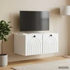 TV staliukas Sieninė TV spintelė Balta 59,5 x 41 x 30 cm Apdirbta mediena