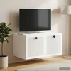 TV staliukas Sieninė TV spintelė Balta 59,5 x 41 x 30 cm Apdirbta mediena