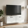 TV staliukas Sieninė TV spintelė Balta 98 x 31 x 30 cm Apdirbta mediena