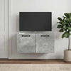 TV staliukas Sieninė TV spintelė Betono pilka 59,5 x 31 x 30 cm