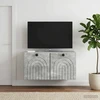 TV staliukas Sieninė TV spintelė Betono pilka 59,5 x 41 x 30 cm