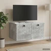 TV staliukas Sieninė TV spintelė Betono pilka 59,5 x 41 x 30 cm