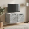 TV staliukas Sieninė TV spintelė Betono pilka 59,5 x 41 x 30 cm