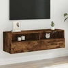 TV staliukas Sieninė TV spintelė, dūminio ąžuolo, 100x30x30cm, mediena