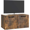 TV staliukas Sieninė TV spintelė Dūminio ąžuolo 59,5 x 31 x 30 cm