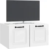 TV staliukas Sieninė TV spintelė Itin blizgi balta 59,5 x 41 x 30 cm