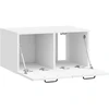 TV staliukas Sieninė TV spintelė Itin blizgi balta 59,5 x 41 x 30 cm
