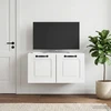 TV staliukas Sieninė TV spintelė Itin blizgi balta 59,5 x 41 x 30 cm