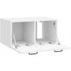 TV staliukas Sieninė TV spintelė Itin blizgi balta 59,5 x 41 x 30 cm