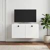 TV staliukas Sieninė TV spintelė Itin blizgi balta 59,5 x 41 x 30 cm