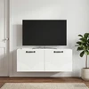 TV staliukas Sieninė TV spintelė Itin blizgi balta 78,5 x 31 x 30 cm