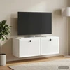 TV staliukas Sieninė TV spintelė Itin blizgi balta 78,5 x 31 x 30 cm