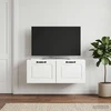 TV staliukas Sieninė TV spintelė Itin blizgi balta 78,5 x 31 x 30 cm
