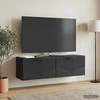 TV staliukas Sieninė TV spintelė Juoda 98 x 31 x 30 cm Apdirbta mediena
