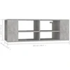 TV staliukas Sieninė TV spintelė, pilka, 102x35x35cm, apdirbta mediena