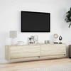 TV staliukas Sieninė TV spintelė su LED lemputėmis, ąžuolo, 180x31x38cm