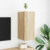 TV staliukas Sieninė TV spintelė su LED lemputėmis, ąžuolo, 30,5x35x70cm