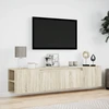 TV staliukas Sieninė TV spintelė su LED lemputėmis, ąžuolo, 180x31x39,5cm