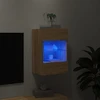 TV staliukas Sieninė TV spintelė su LED lemputėmis, ąžuolo, 40x30x60,5cm