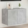 TV staliukas Sieninė TV spintelė su LED lemputėmis, betono pilka, 60x35x41cm