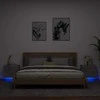 Sieninės naktinės spintelės su LED, 2vnt., betono pilkos
