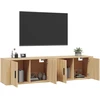TV staliukas Sieninės televizoriaus spintelės, 2vnt., ąžuolo, 80x34,5x40cm