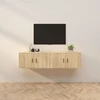 TV staliukas Sieninės televizoriaus spintelės, 2vnt., ąžuolo, 80x34,5x40cm
