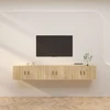 TV staliukas Sieninės televizoriaus spintelės, 3vnt., ąžuolo, 80x34,5x40cm