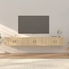 TV staliukas Sieninės televizoriaus spintelės, 3vnt., ąžuolo, 100x34,5x40cm