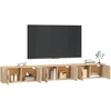 TV staliukas Sieninės televizoriaus spintelės, 3vnt., ąžuolo, 100x34,5x40cm
