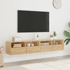 TV staliukas Sieninės TV spintelės, 2vnt., ąžuolo, 80x30x30cm, mediena