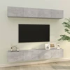 TV staliukas Sieninės TV spintelės, 4vnt., betono pilkos, 100x30x30cm