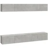 TV staliukas Sieninės TV spintelės, 4vnt., betono pilkos, 100x30x30cm