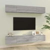 TV staliukas Sieninės TV spintelės, 4vnt., pilkos ąžuolo, 100x30x30cm